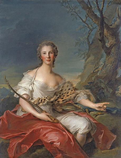 Jean Marc Nattier Portrait of Madame Bouret as Diana Spain oil painting art